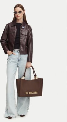 Shopper bag elegancka Love Moschino ze sklepu: eobuwie.pl w kategorii: Torby Shopper bag - zdjęcie WP-EBWP-9KUZS-09B_0000306357907