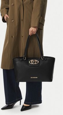 Shopper bag elegancka Love Moschino ze sklepu: eobuwie.pl w kategorii: Torby Shopper bag - zdjęcie WP-EBWP-9KUZS-09B_0000306359529