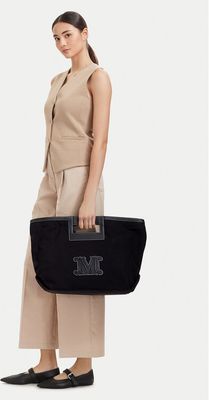 Shopper bag na wakacje Max Mara Beachwear ze sklepu: eobuwie.pl w kategorii: Torby Shopper bag - zdjęcie WP-EBWP-9KUZS-09B_0000306373891