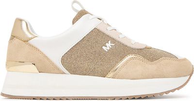 Michael Michael Kors - beżowy Buty sportowe damskie sznurowane ze sklepu: eobuwie.pl w kategorii: Buty sportowe damskie