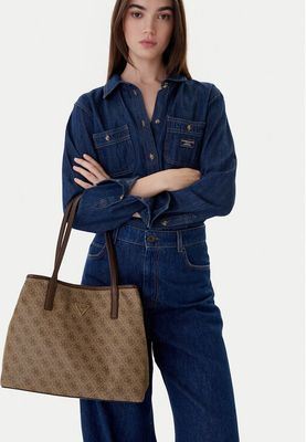 Shopper bag na wakacje Guess ze sklepu: eobuwie.pl w kategorii: Torby Shopper bag - zdjęcie WP-EBWP-9KUZS-09B_0190231961727