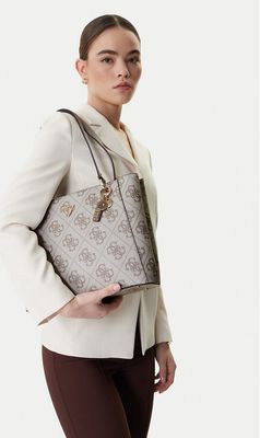 Shopper bag elegancka Guess ze sklepu: eobuwie.pl w kategorii: Torby Shopper bag - zdjęcie WP-EBWP-9KUZS-09B_0198659030735