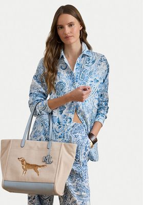 Shopper bag wakacyjna LAUREN RALPH LAUREN ze sklepu: eobuwie.pl w kategorii: Torby Shopper bag - zdjęcie WP-EBWP-9KUZS-09B_3616854260254