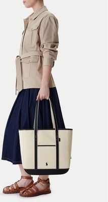 Shopper bag na wakacje Polo Ralph Lauren ze sklepu: eobuwie.pl w kategorii: Torby Shopper bag - zdjęcie WP-EBWP-9KUZS-09B_3616854823299