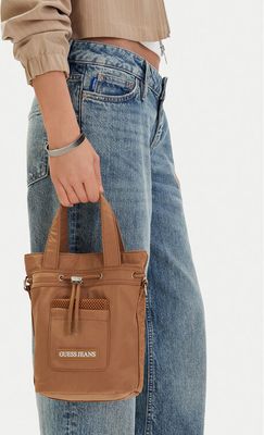 Torebka na wakacje Guess Jeans ze sklepu: eobuwie.pl w kategorii: Torebki worki - zdjęcie WP-EBWP-9KUZS-09B_5906751861974