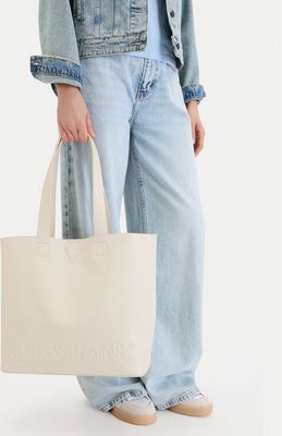 Shopper bag na wakacje Guess Jeans ze sklepu: eobuwie.pl w kategorii: Torby Shopper bag - zdjęcie WP-EBWP-9KUZS-09B_5906751906279