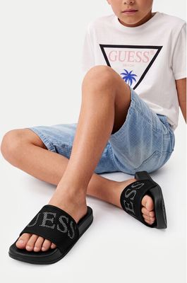 Klapki dziecięce letnie Guess ze sklepu: eobuwie.pl w kategorii: Klapki dziecięce - zdjęcie WP-EBWP-9KUZS-09B_5907964011538