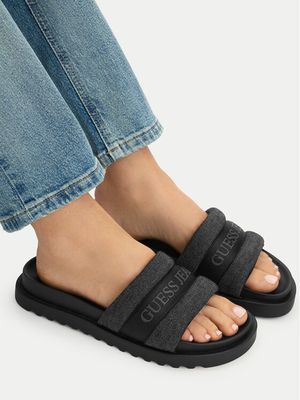Klapki damskie na lato Guess Jeans ze sklepu: eobuwie.pl w kategorii: Klapki damskie - zdjęcie WP-EBWP-9KUZS-09B_5907964025696