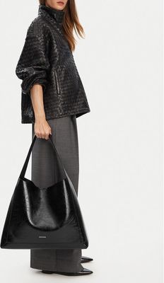 Shopper bag elegancka Gino Rossi ze sklepu: eobuwie.pl w kategorii: Torby Shopper bag - zdjęcie WP-EBWP-9KUZS-09B_5907964410041