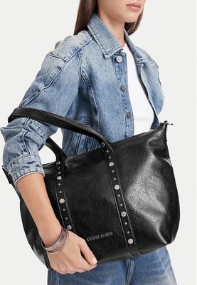 Shopper bag Guess Jeans ze sklepu: eobuwie.pl w kategorii: Torby Shopper bag - zdjęcie WP-EBWP-9KUZS-09B_5907964503767