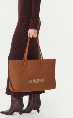 Shopper bag elegancka Love Moschino ze sklepu: eobuwie.pl w kategorii: Torby Shopper bag - zdjęcie WP-EBWP-9KUZS-09B_8059987951746