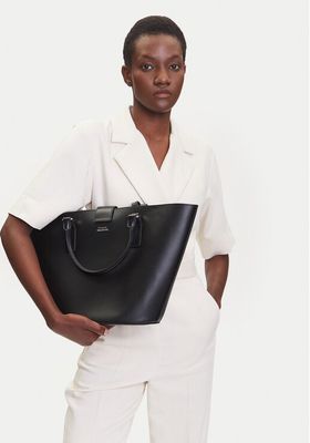 Tommy Hilfiger - Shopper bag elegancka ze sklepu: eobuwie.pl w kategorii: Torby Shopper bag - zdjęcie WP-EBWP-9KUZS-09B_8720638741756