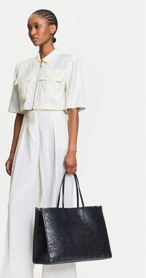 Shopper bag elegancka Tommy Hilfiger ze sklepu: eobuwie.pl w kategorii: Torby Shopper bag - zdjęcie WP-EBWP-9KUZS-09B_8721185105022
