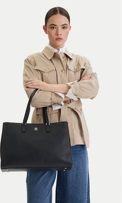 Shopper bag na wakacje Tommy Hilfiger ze sklepu: eobuwie.pl w kategorii: Torby Shopper bag - zdjęcie WP-EBWP-9KUZS-09B_8721289517547