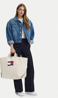 Shopper bag wakacyjna Tommy Jeans ze sklepu: eobuwie.pl w kategorii: Torby Shopper bag - zdjęcie WP-EBWP-9KUZS-09B_8721337050859