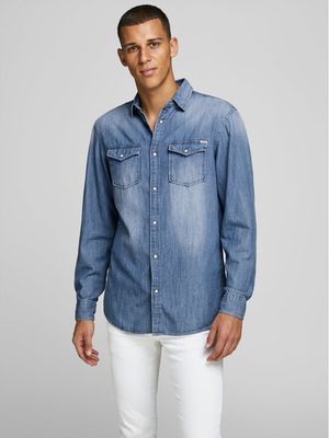Koszula męska casual Jack & Jones ze sklepu: MODIVO w kategorii: Koszule męskie - zdjęcie WP-EBWP-BKLVO-LN0_0000208514415