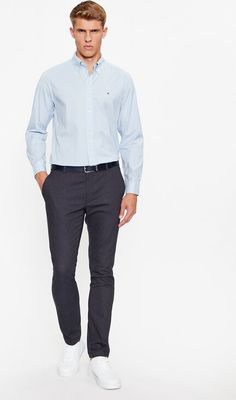 Koszula męska casual Tommy Hilfiger ze sklepu: MODIVO w kategorii: Koszule męskie - zdjęcie WP-EBWP-BKLVO-LN0_0000301156642