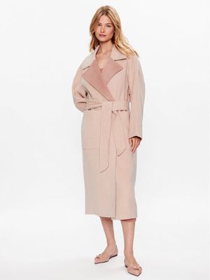 Płaszcz damski casual Calvin Klein ze sklepu: MODIVO w kategorii: Płaszcze damskie - zdjęcie WP-EBWP-BKLVO-LN0_0000302251001