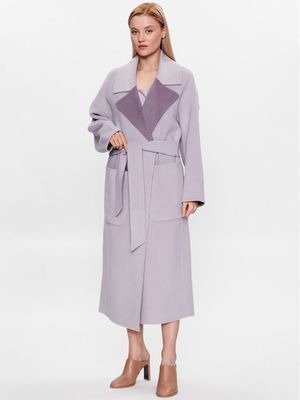 Płaszcz damski casual Calvin Klein ze sklepu: MODIVO w kategorii: Płaszcze damskie - zdjęcie WP-EBWP-BKLVO-LN0_0000302251049