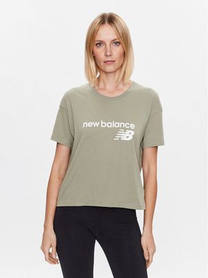 Bluzka damska w sportowym stylu młodzieżowa New Balance ze sklepu: MODIVO w kategorii: Bluzki damskie - zdjęcie WP-EBWP-BKLVO-LN0_0000302696291