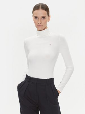 Bluzka damska bez wzorów Tommy Hilfiger ze sklepu: MODIVO w kategorii: Bluzki damskie - zdjęcie WP-EBWP-BKLVO-LN0_0000302794492