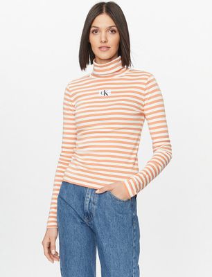 Calvin Klein Jeans - Bluzka damska jesienna ze sklepu: MODIVO w kategorii: Bluzki damskie - zdjęcie WP-EBWP-BKLVO-LN0_0000302803910