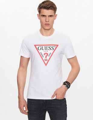 T-shirt męski młodzieżowy Guess ze sklepu: MODIVO w kategorii: T-shirty męskie - zdjęcie WP-EBWP-BKLVO-LN0_0000302842933