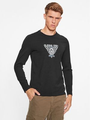 T-shirt męski jesienny Guess ze sklepu: MODIVO w kategorii: T-shirty męskie - zdjęcie WP-EBWP-BKLVO-LN0_0000302977826