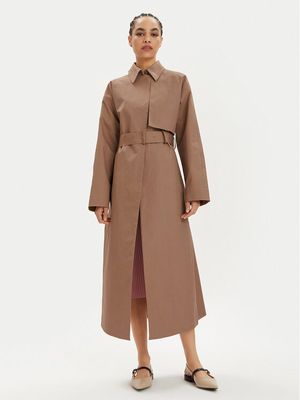 Calvin Klein - Płaszcz damski casual jesienny ze sklepu: MODIVO w kategorii: Płaszcze damskie - zdjęcie WP-EBWP-BKLVO-LN0_0000303107499