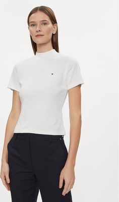 Bluzka damska casual na wiosnę Tommy Hilfiger ze sklepu: MODIVO w kategorii: Bluzki damskie - zdjęcie WP-EBWP-BKLVO-LN0_0000303110239