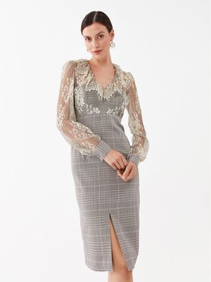 Twinset - Sukienka dopasowana ze sklepu: MODIVO w kategorii: Sukienki - zdjęcie WP-EBWP-BKLVO-LN0_0000303144166