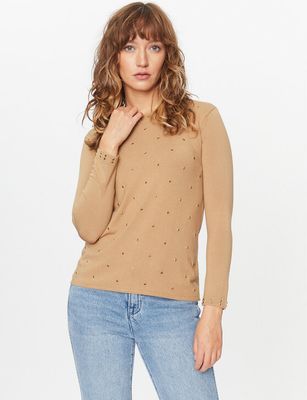Twinset - Sweter damski na zimę ze sklepu: MODIVO w kategorii: Swetry damskie - zdjęcie WP-EBWP-BKLVO-LN0_0000303161347