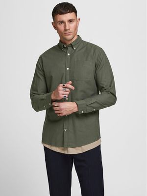 Koszula męska z kołnierzykiem button down Jack & Jones ze sklepu: MODIVO w kategorii: Koszule męskie - zdjęcie WP-EBWP-BKLVO-LN0_0000303259488