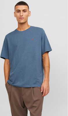 T-shirt męski casual na wiosnę Jack & Jones ze sklepu: MODIVO w kategorii: T-shirty męskie - zdjęcie WP-EBWP-BKLVO-LN0_0000303266431