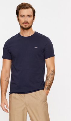 T-shirt męski Gant ze sklepu: MODIVO w kategorii: T-shirty męskie - zdjęcie WP-EBWP-BKLVO-LN0_0000303284268