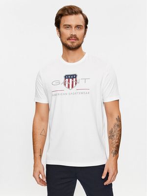 Gant - T-shirt męski młodzieżowy ze sklepu: MODIVO w kategorii: T-shirty męskie - zdjęcie WP-EBWP-BKLVO-LN0_0000303284534