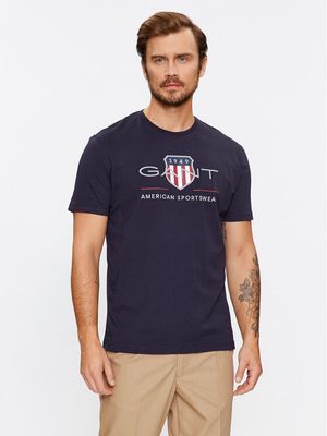 T-shirt męski na wiosnę Gant ze sklepu: MODIVO w kategorii: T-shirty męskie - zdjęcie WP-EBWP-BKLVO-LN0_0000303284602