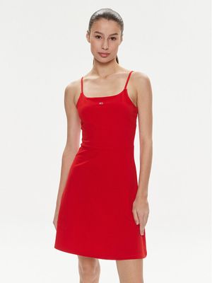Sukienka rozkloszowana Tommy Jeans ze sklepu: MODIVO w kategorii: Sukienki - zdjęcie WP-EBWP-BKLVO-LN0_0000303431051