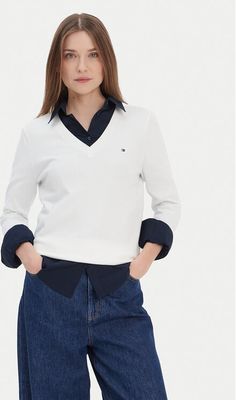 Sweter damski Tommy Hilfiger ze sklepu: MODIVO w kategorii: Swetry damskie - zdjęcie WP-EBWP-BKLVO-LN0_0000303467746