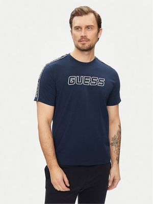 T-shirt męski w stylu młodzieżowym Guess ze sklepu: MODIVO w kategorii: T-shirty męskie - zdjęcie WP-EBWP-BKLVO-LN0_0000303520496