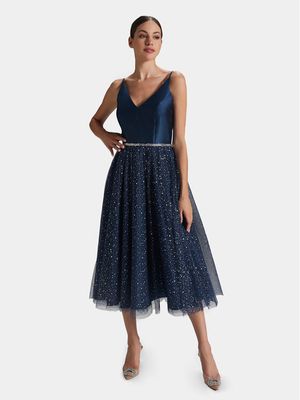 Swing - Sukienka elegancka ze sklepu: MODIVO w kategorii: Sukienki - zdjęcie WP-EBWP-BKLVO-LN0_0000303551902