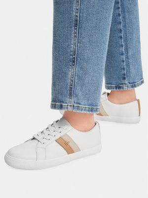 LAUREN RALPH LAUREN - biały Buty sportowe damskie sznurowane sportowe ze sklepu: MODIVO w kategorii: Buty sportowe damskie