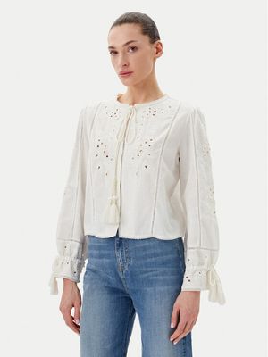 Twinset - Bluzka damska wiosenna elegancka ze sklepu: MODIVO w kategorii: Bluzki damskie - zdjęcie WP-EBWP-BKLVO-LN0_0000303749743