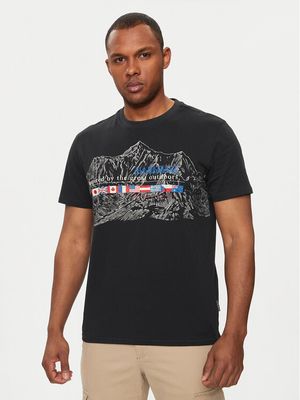 T-shirt męski w stylu młodzieżowym Napapijri ze sklepu: MODIVO w kategorii: T-shirty męskie - zdjęcie WP-EBWP-BKLVO-LN0_0000303757489