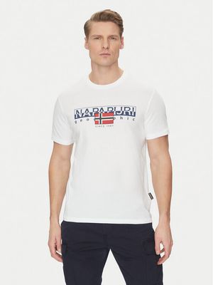 Napapijri - T-shirt męski wiosenny ze sklepu: MODIVO w kategorii: T-shirty męskie - zdjęcie WP-EBWP-BKLVO-LN0_0000303758325