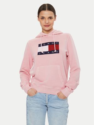 Tommy Jeans - Bluza damska z napisem ze sklepu: MODIVO w kategorii: Bluzy damskie - zdjęcie WP-EBWP-BKLVO-LN0_0000303850258