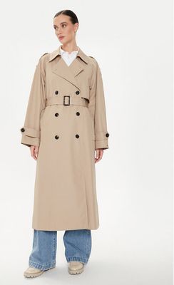 Płaszcz damski casual Tommy Hilfiger ze sklepu: MODIVO w kategorii: Płaszcze damskie - zdjęcie WP-EBWP-BKLVO-LN0_0000303851927