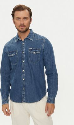 Koszula męska Guess Jeans ze sklepu: MODIVO w kategorii: Koszule męskie - zdjęcie WP-EBWP-BKLVO-LN0_0000303928278