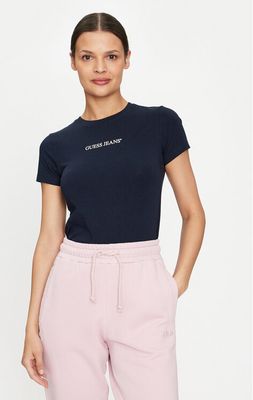 Bluzka damska Guess Jeans ze sklepu: MODIVO w kategorii: Bluzki damskie - zdjęcie WP-EBWP-BKLVO-LN0_0000303937294