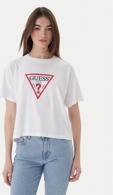 Bluzka damska wiosenna młodzieżowa Guess Jeans ze sklepu: MODIVO w kategorii: Bluzki damskie - zdjęcie WP-EBWP-BKLVO-LN0_0000303937980